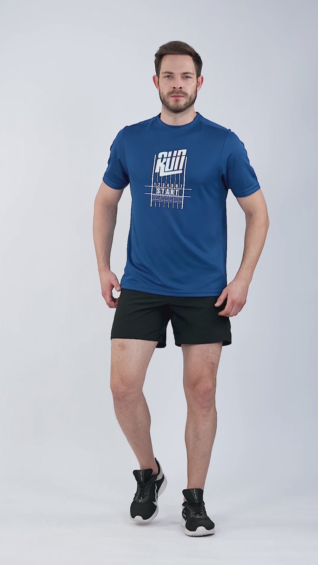 Running Airforce Blue T-Shirt Slim Fit Men RWM2057