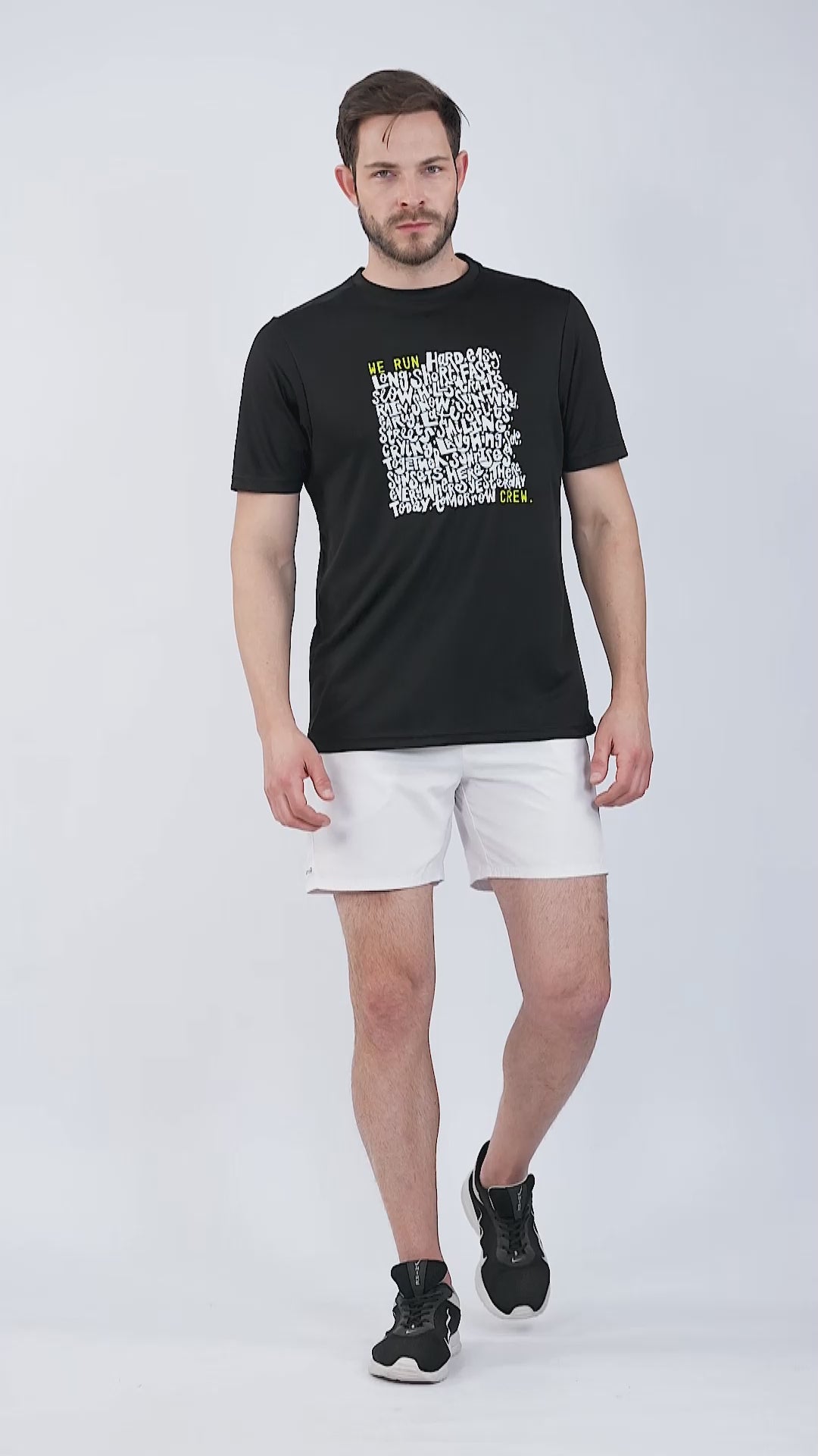 Running Black T-Shirt Slim Fit Men RWM2056