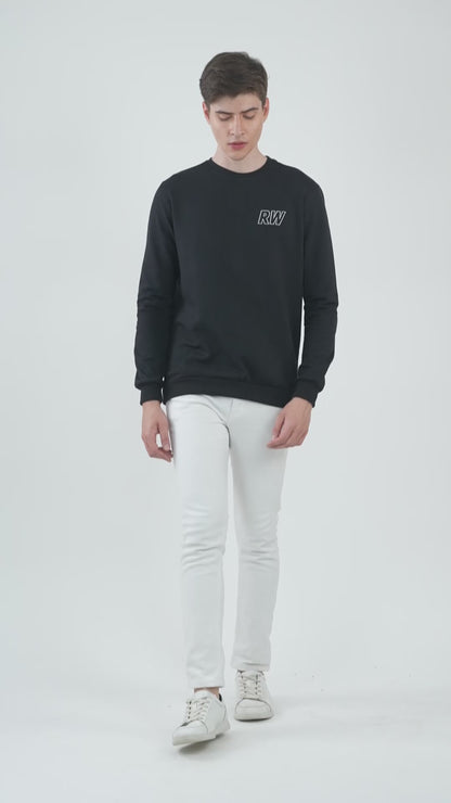 Fleece Black Sweatshirt RWM9011