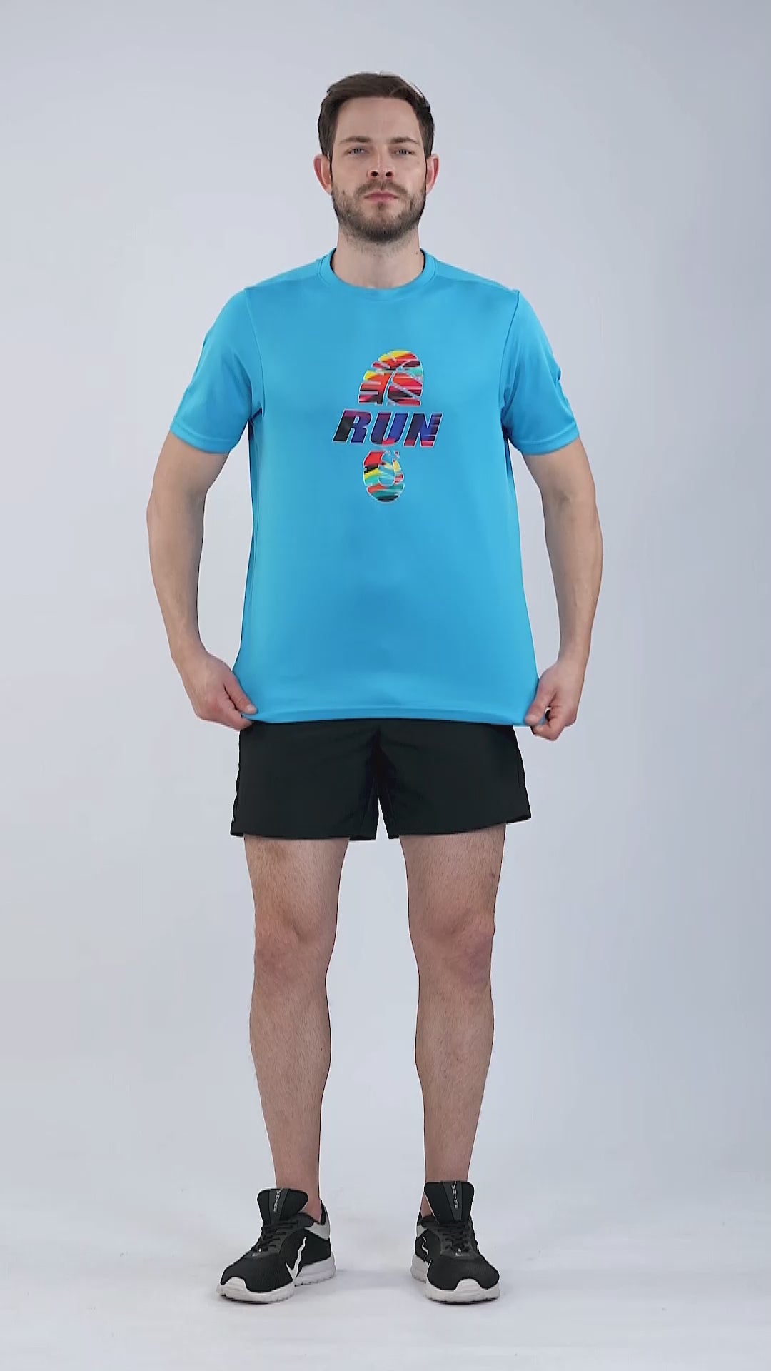 Running T Blue T-Shirt Slim Fit Men RWM2059