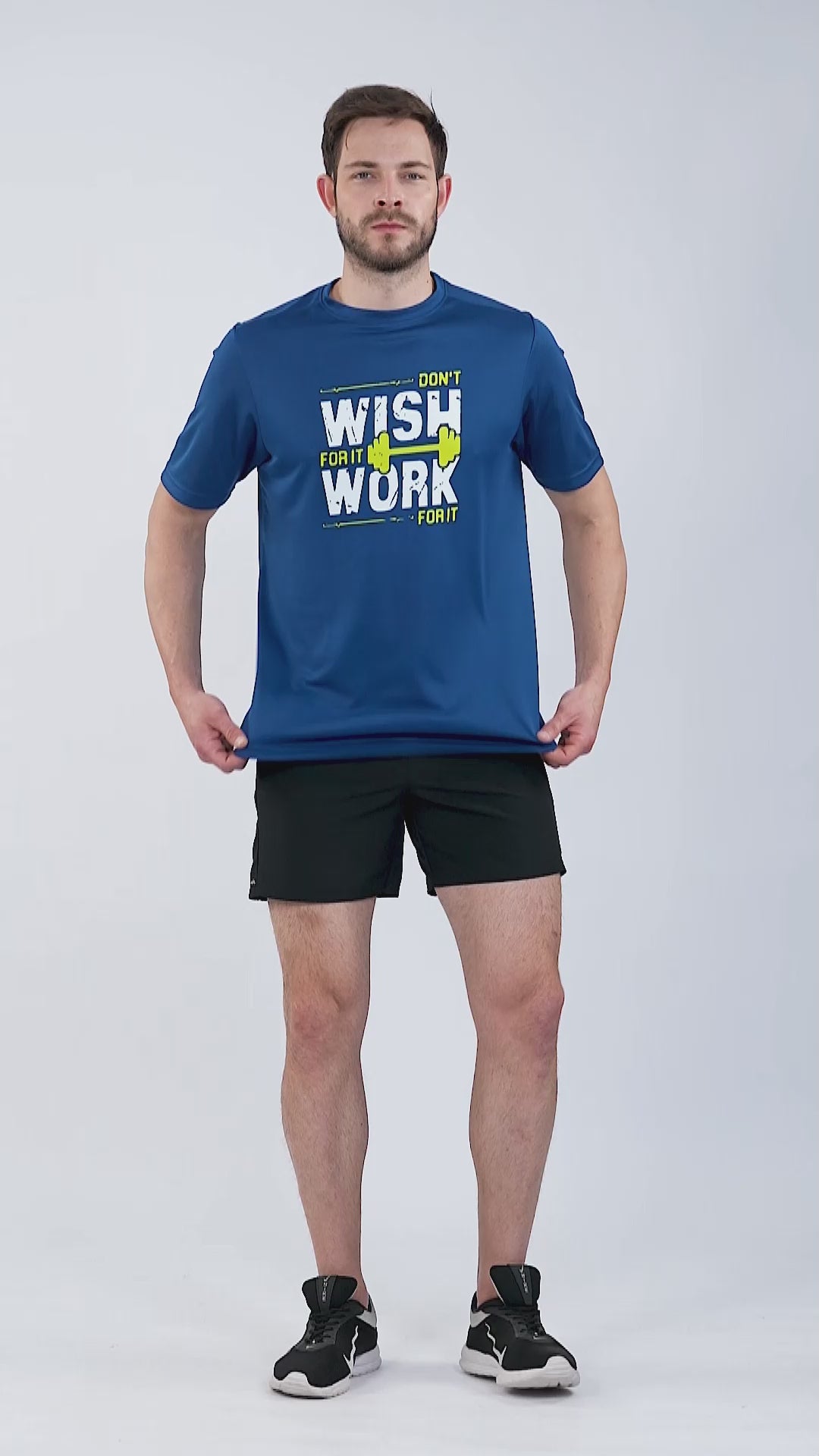 Gym Airforce Blue T-Shirt Slim Fit Men RWM2053