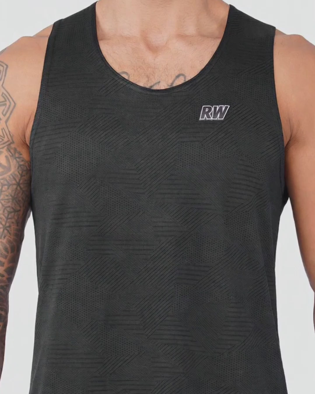 Jacquard Black Men Vest