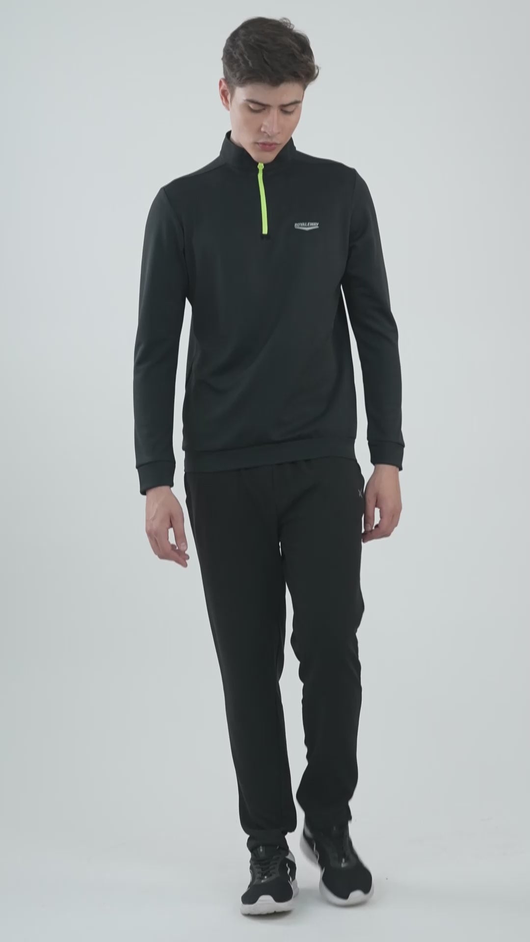 CrossFIT Neon Green Black Half Zipper Jacket RWM6001