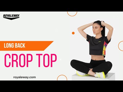 DriDOT Black Long Back Crop Top RWW2030