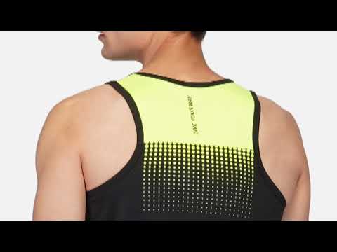 Black & Neon Green Designer Vest RWM4029