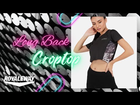 DriDOT Black Long Back Crop Top RWW2027