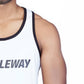 Lycra Vest White and Black Men RWM4009