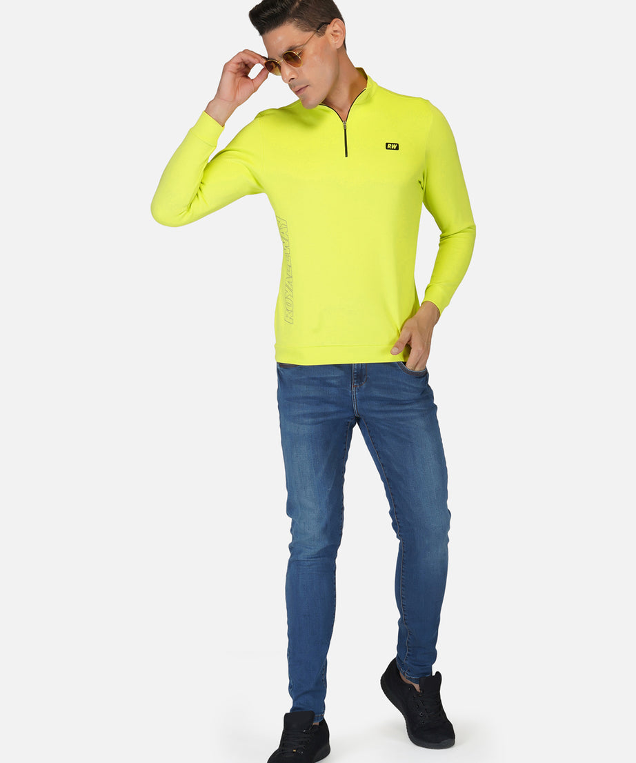 CrossFIT Neon Green Half Zipper Jacket RWM6031 Half Zipper Jacket - royaleway.com