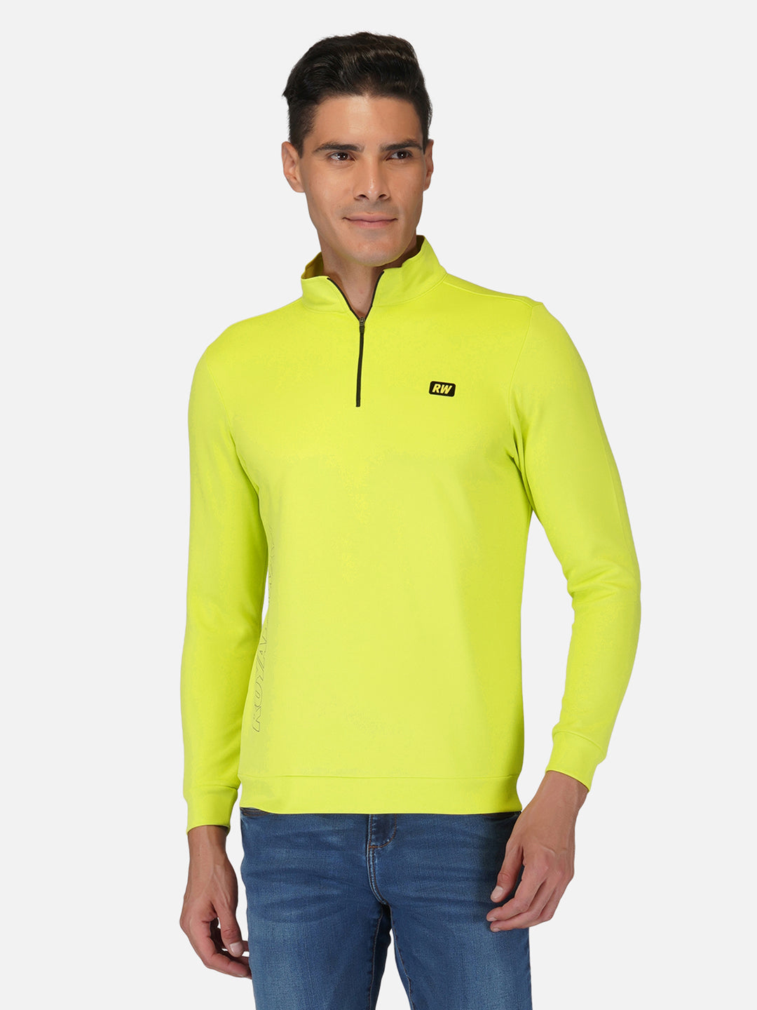 CrossFIT Neon Green Half Zipper Jacket RWM6031 Half Zipper Jacket - royaleway.com