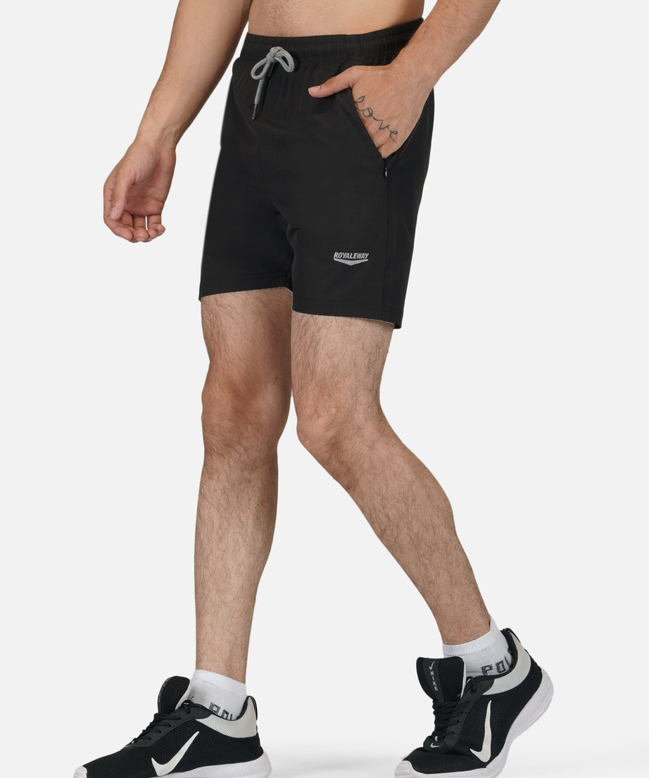 NS Lycra Black Short RWM1010 Shorts - royaleway.com