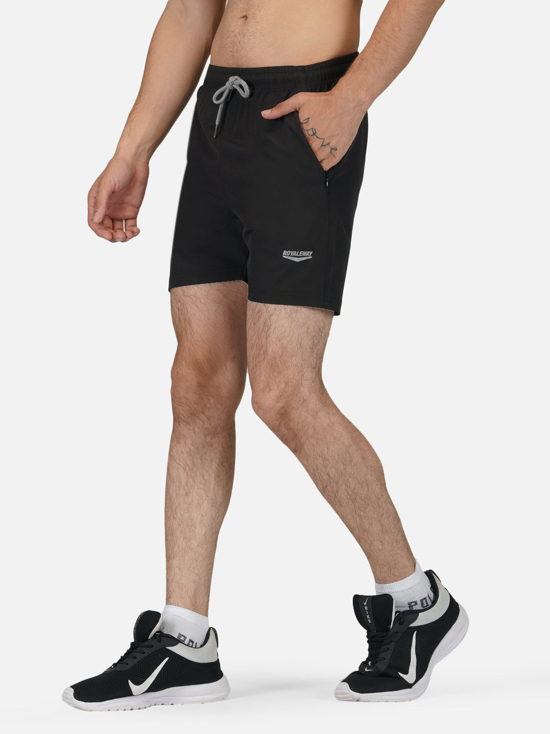 NS Lycra Black Short RWM1010 Shorts - royaleway.com