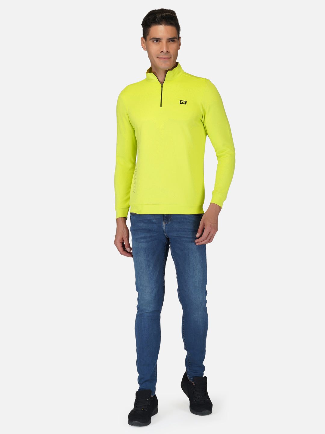 CrossFIT Neon Green Half Zipper Jacket RWM6031 Half Zipper Jacket - royaleway.com