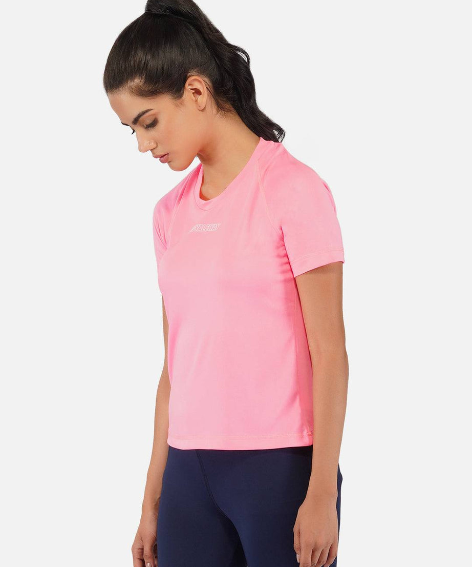 Fluorescent Pink Raglan T-Shirt RWW2061 Raglan T-Shirt - royaleway.com