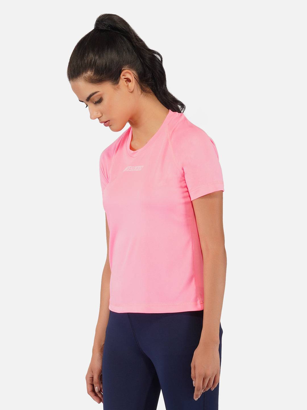 Fluorescent Pink Raglan T-Shirt RWW2061 Raglan T-Shirt - royaleway.com