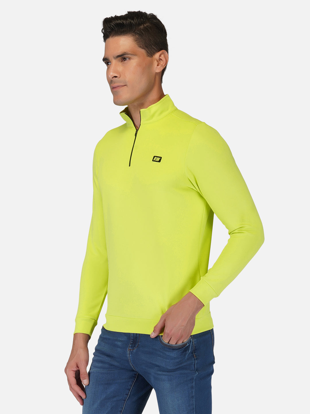 CrossFIT Neon Green Half Zipper Jacket RWM6031 Half Zipper Jacket - royaleway.com