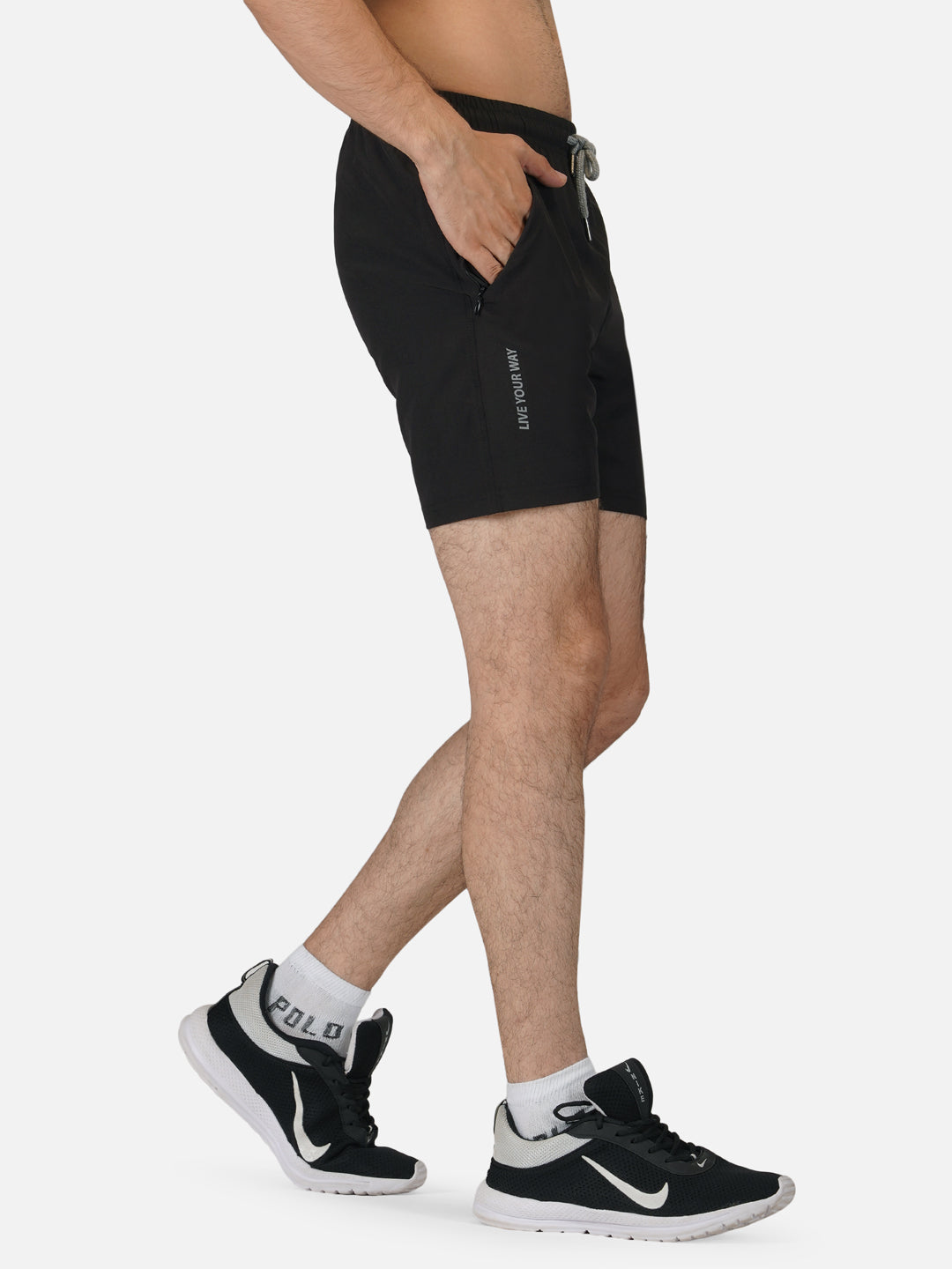 NS Lycra Black Short RWM1010 Shorts - royaleway.com