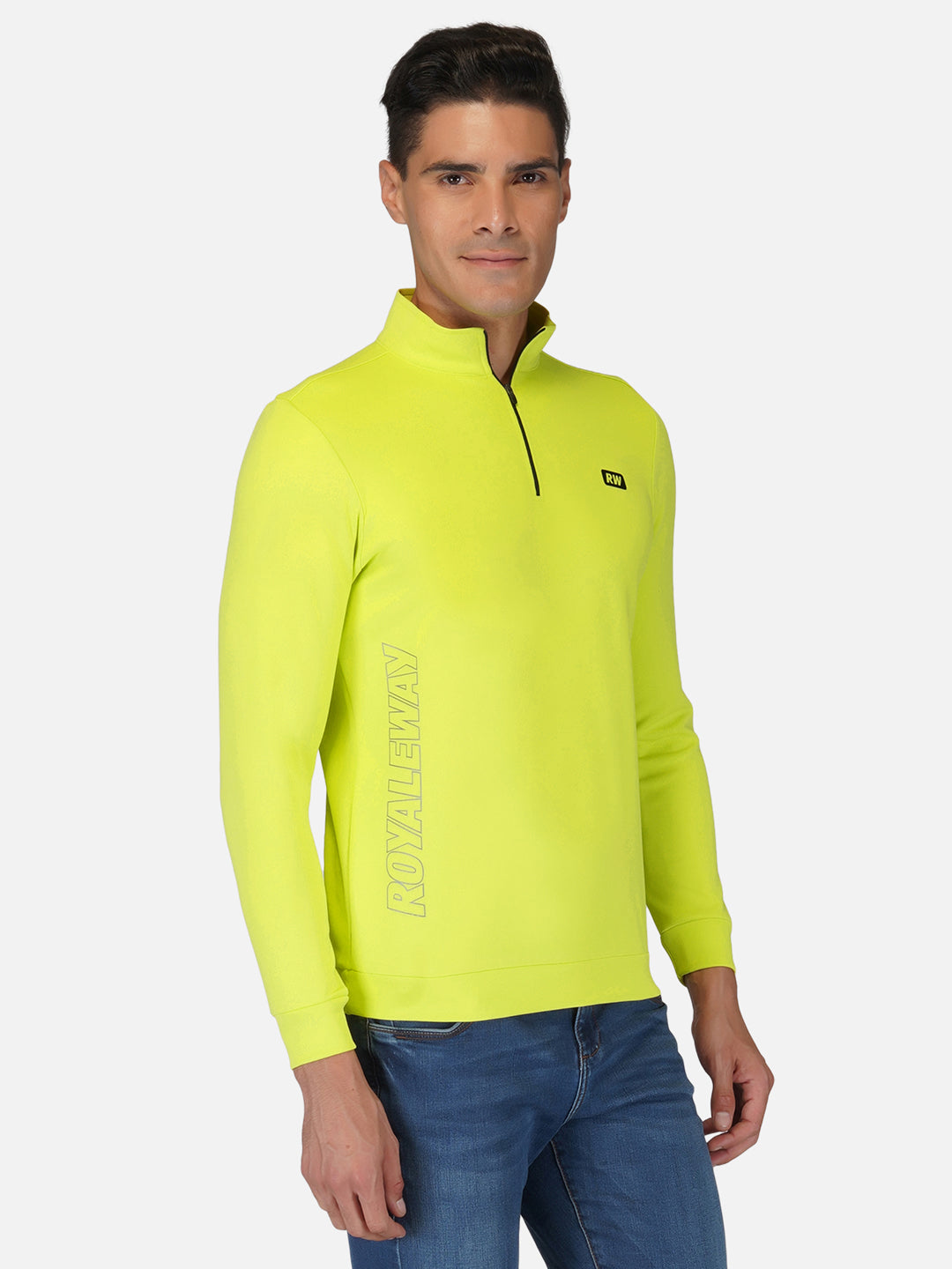 CrossFIT Neon Green Half Zipper Jacket RWM6031 Half Zipper Jacket - royaleway.com