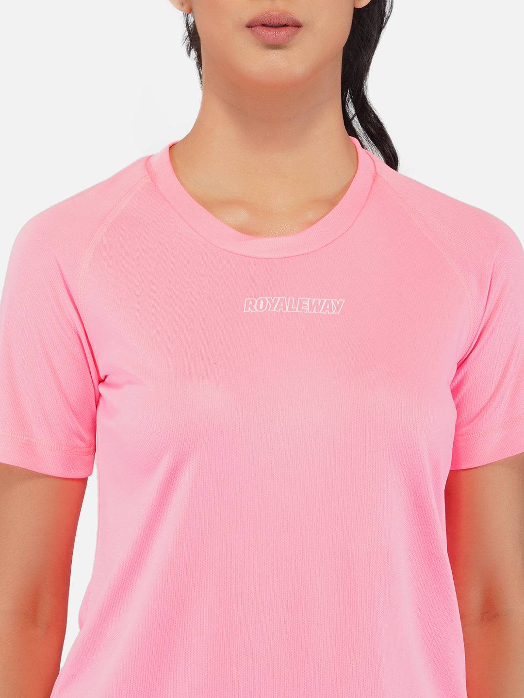 Fluorescent Pink Raglan T-Shirt RWW2061 Raglan T-Shirt - royaleway.com