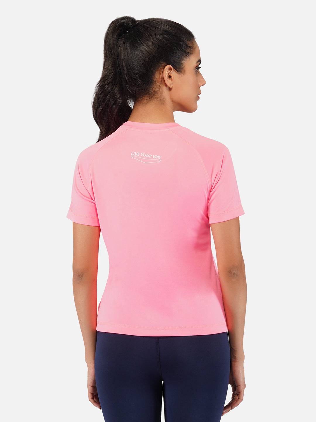 Fluorescent Pink Raglan T-Shirt RWW2061 Raglan T-Shirt - royaleway.com