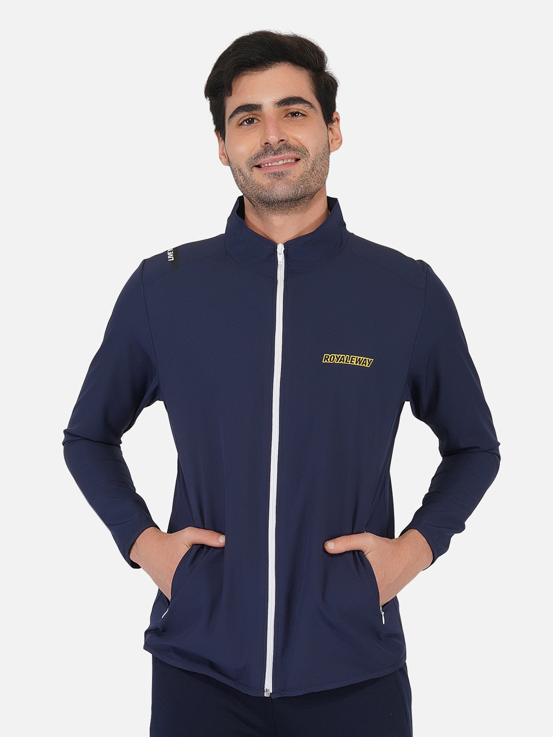 Sports Jacket Apparel Men NS Lycra Navy Blue RWM6027 NS Lycra Jacket - royaleway.com