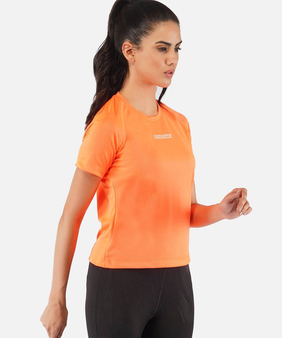 Flourescent Orange Raglan T-Shirt RWW2064 Raglan T-Shirt - royaleway.com