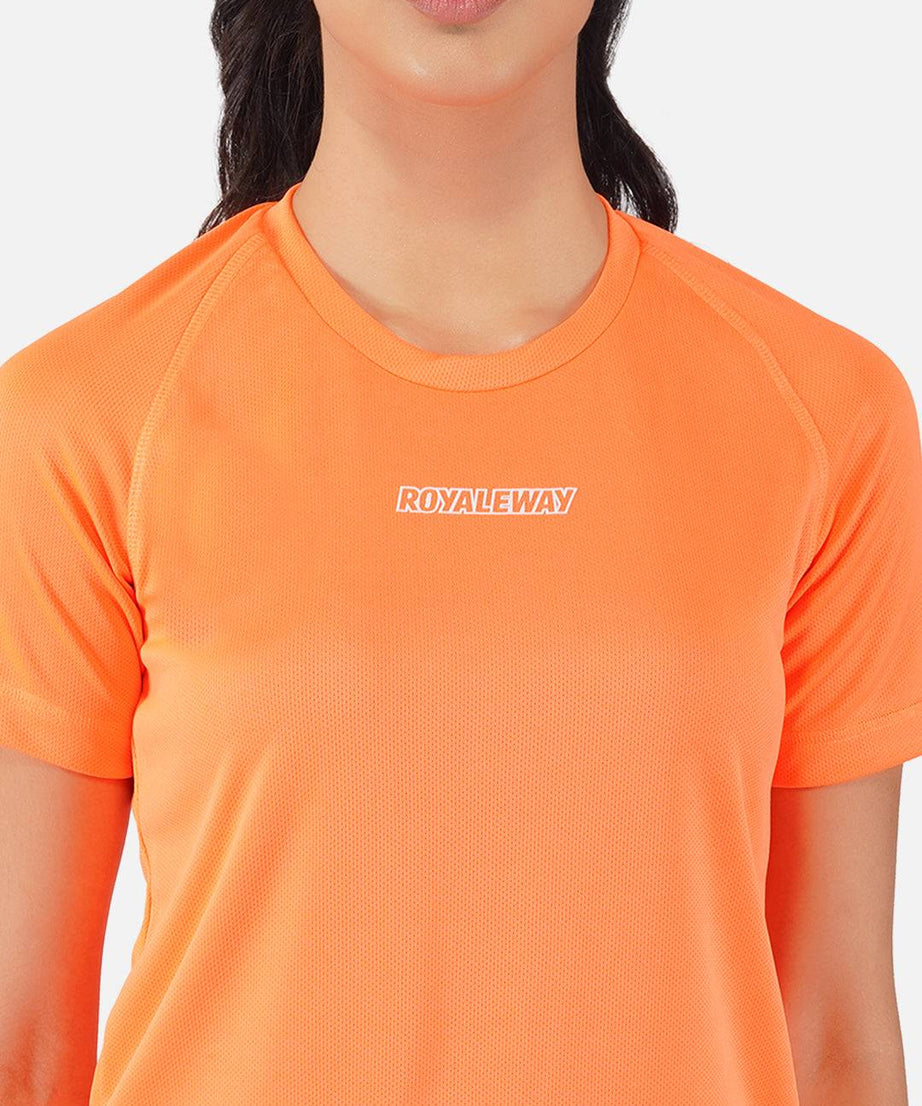 Flourescent Orange Raglan T-Shirt RWW2064 Raglan T-Shirt - royaleway.com