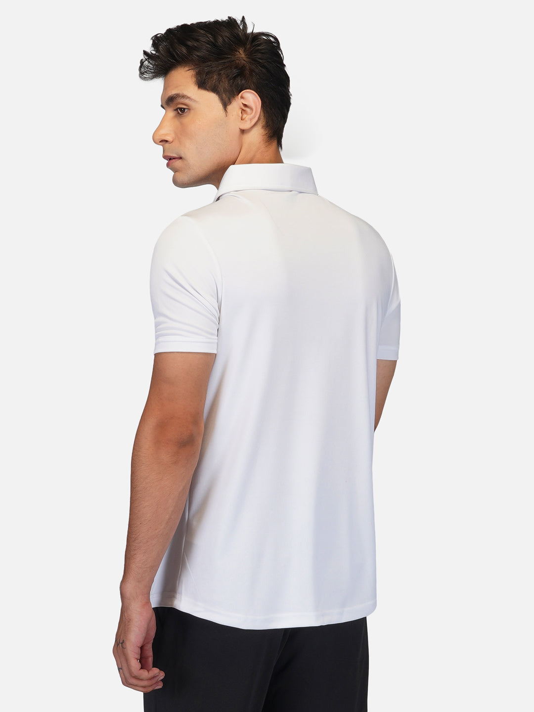 DriDOT Zipper Polo T Shirt White RWM2024