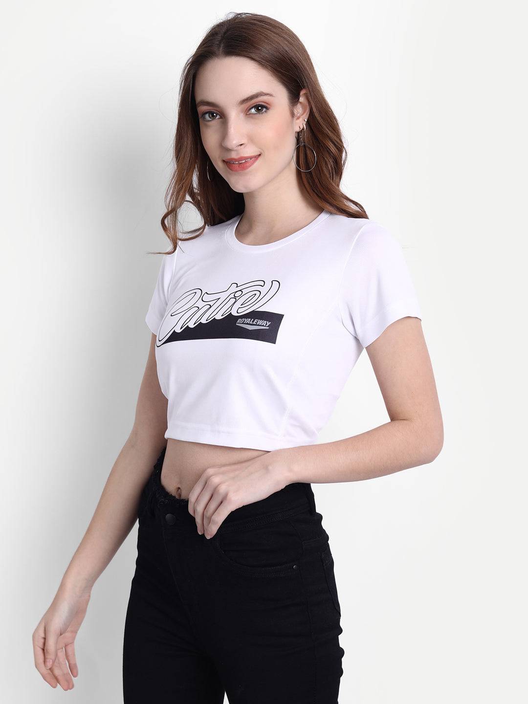 DriDOT White Long Back Crop Top RWW2043 Long Back Crop Top - royaleway.com