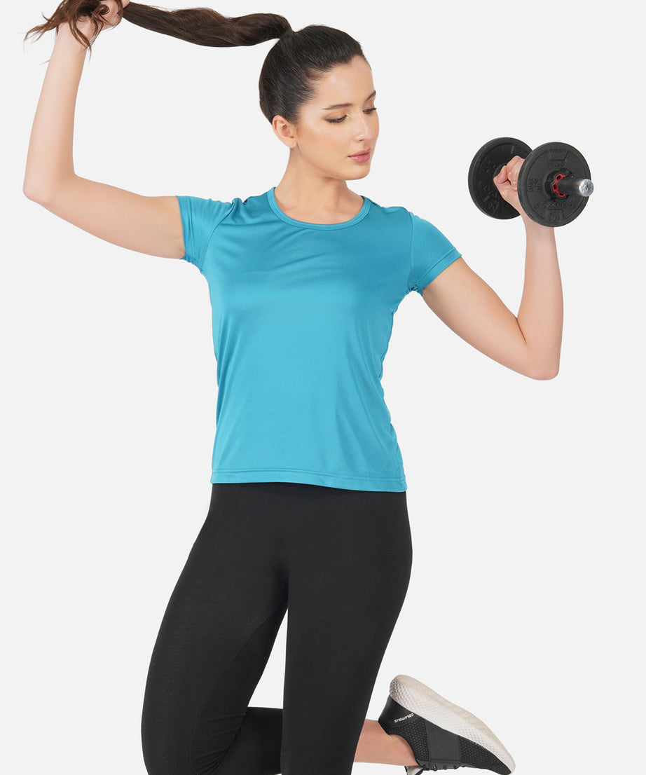 DriSOFT T Shirt Top Peacock Blue Women RWW2058