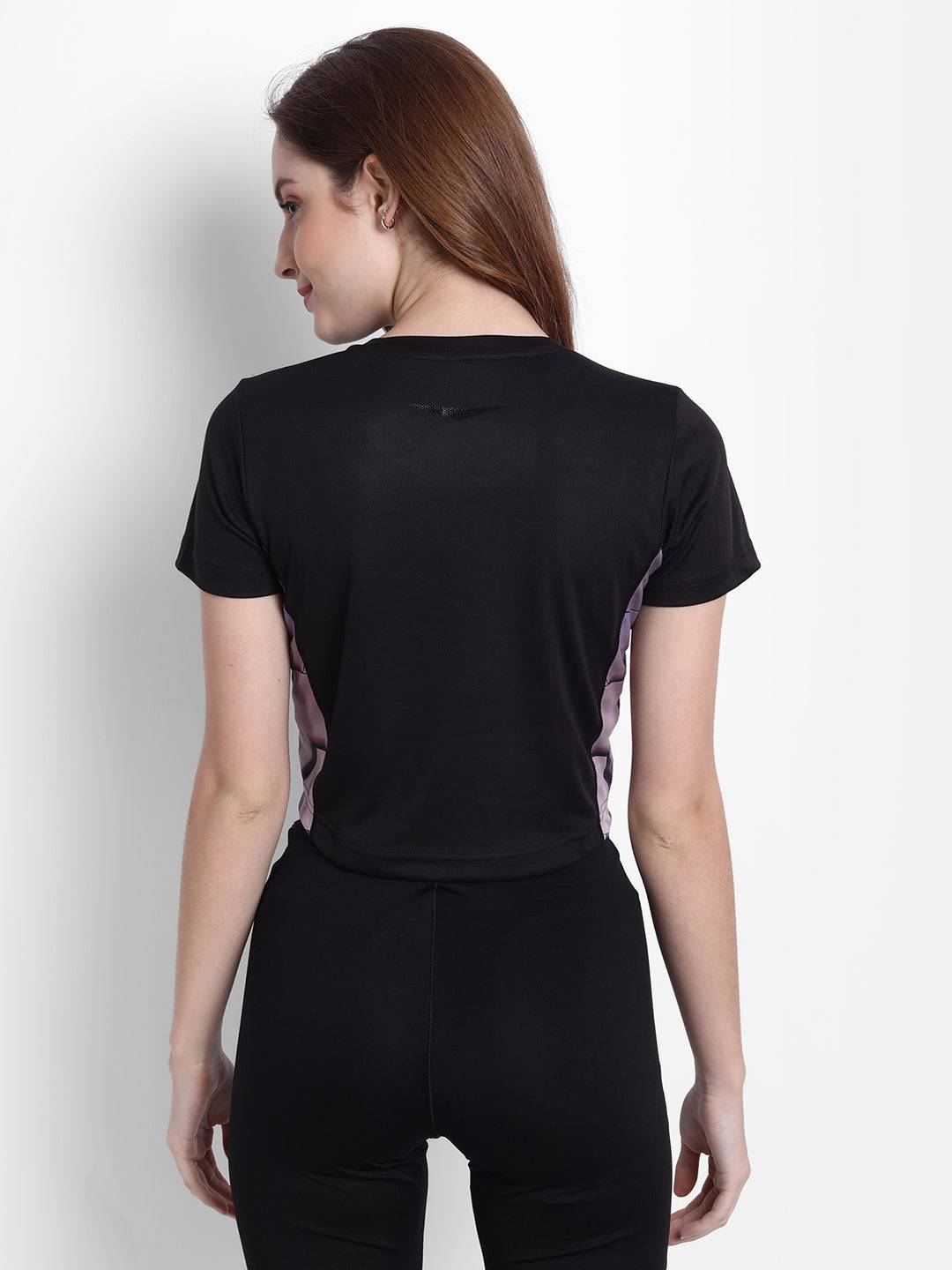 DriDOT Black Long Back Crop Top RWW2045 Long Back Crop Top - royaleway.com