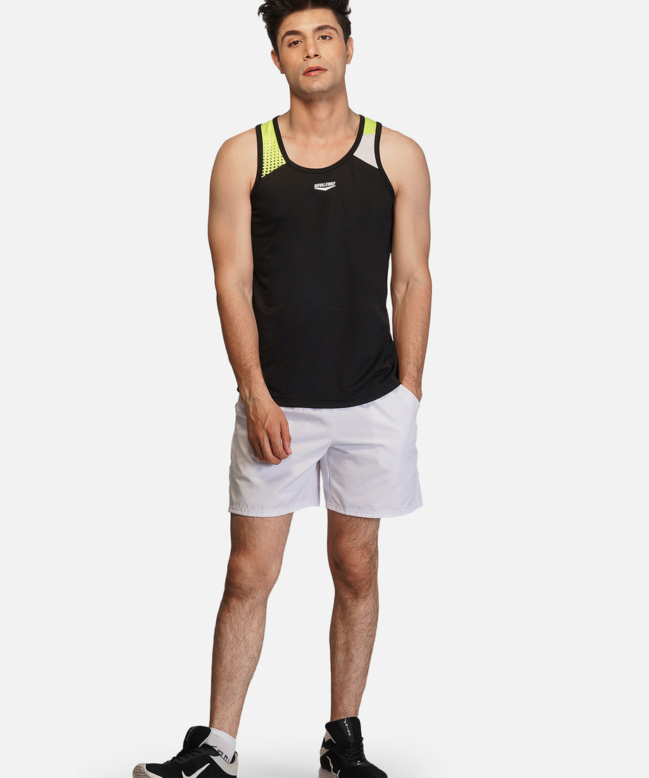 Black & Neon Green Designer Vest RWM4029 DriDOT Vest - royaleway.com