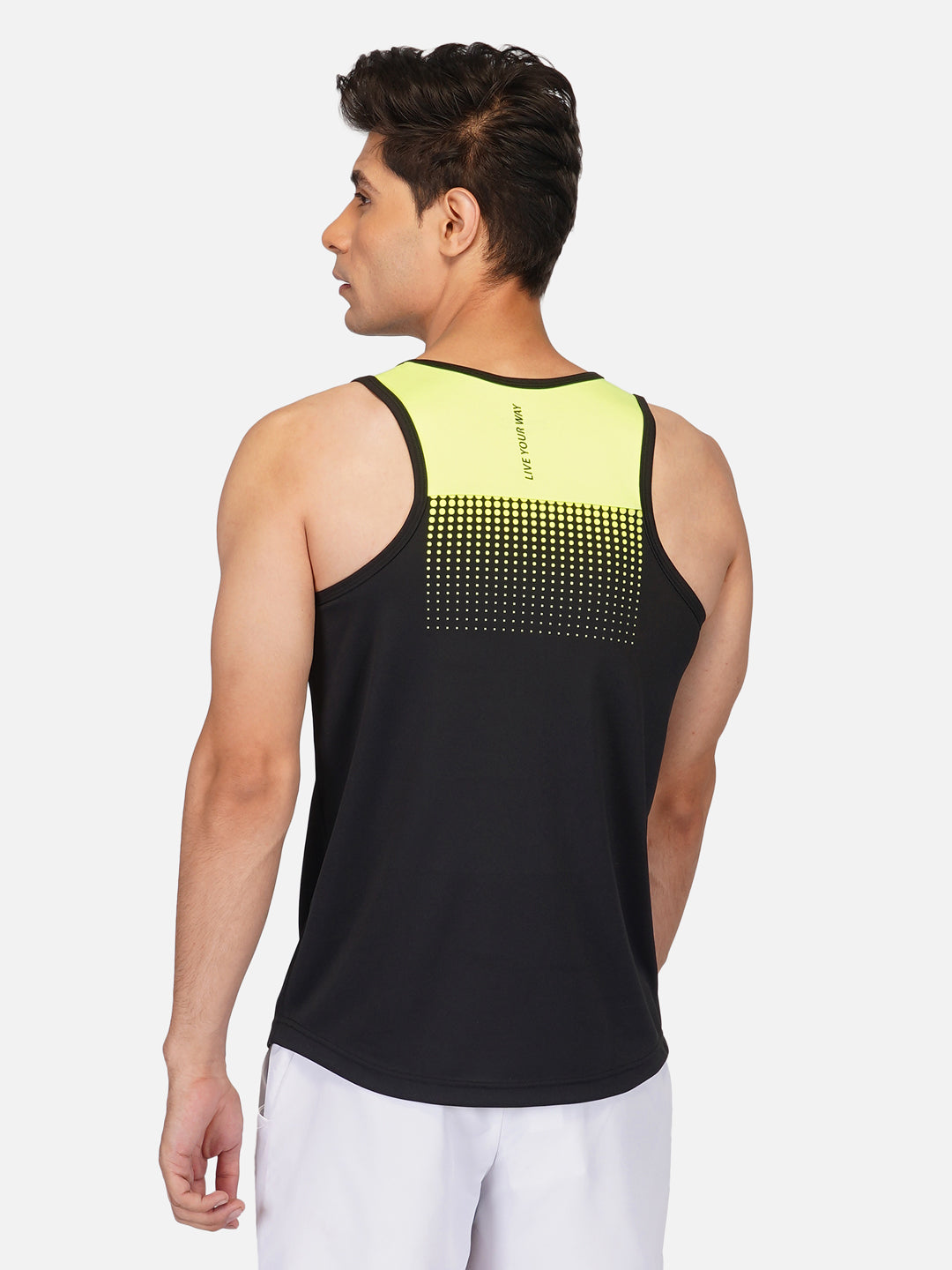 Black & Neon Green Designer Vest RWM4029 DriDOT Vest - royaleway.com