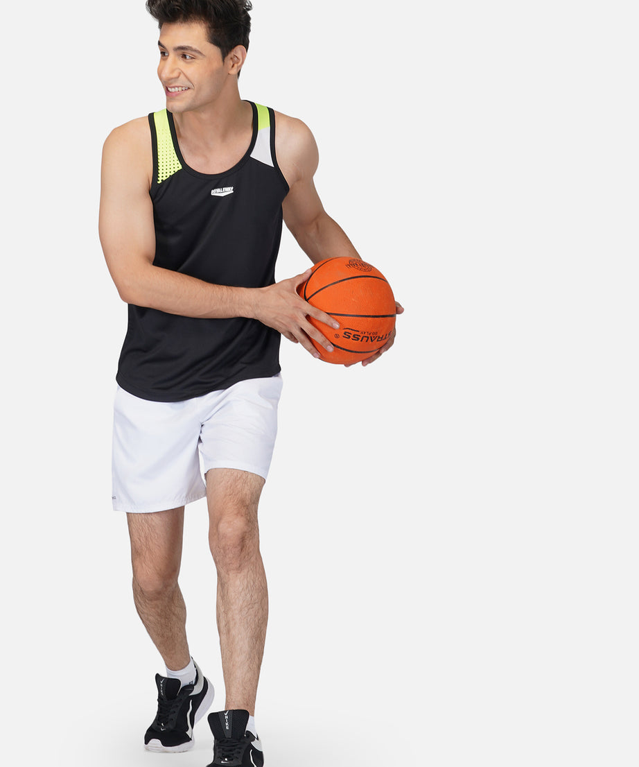 Black & Neon Green Designer Vest RWM4029 DriDOT Vest - royaleway.com