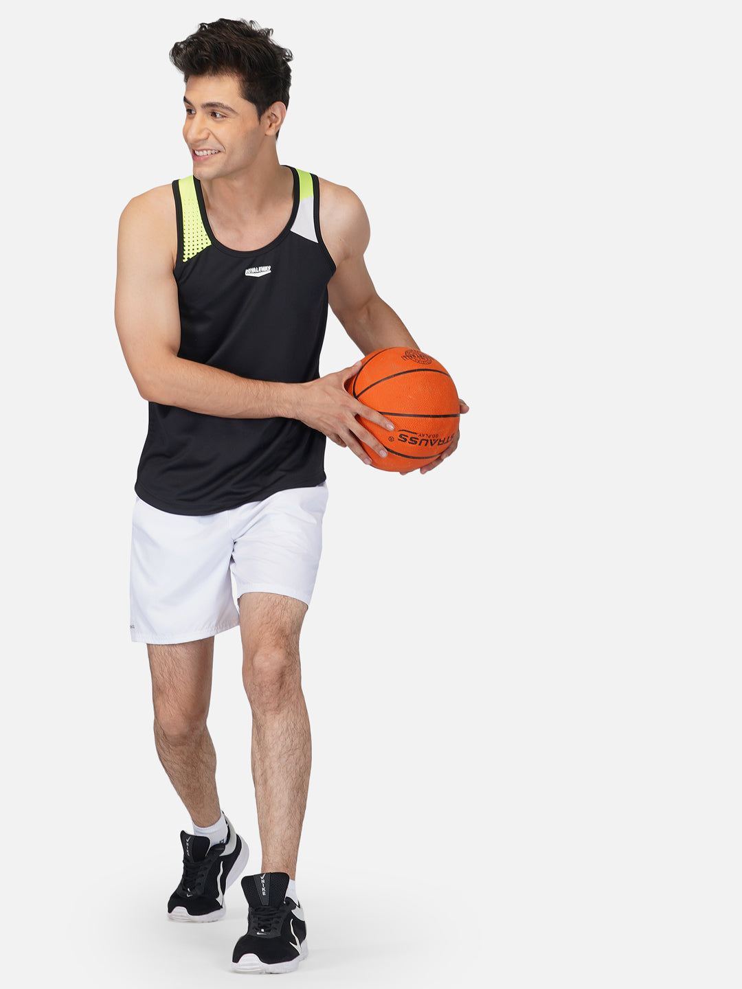 Black & Neon Green Designer Vest RWM4029 DriDOT Vest - royaleway.com