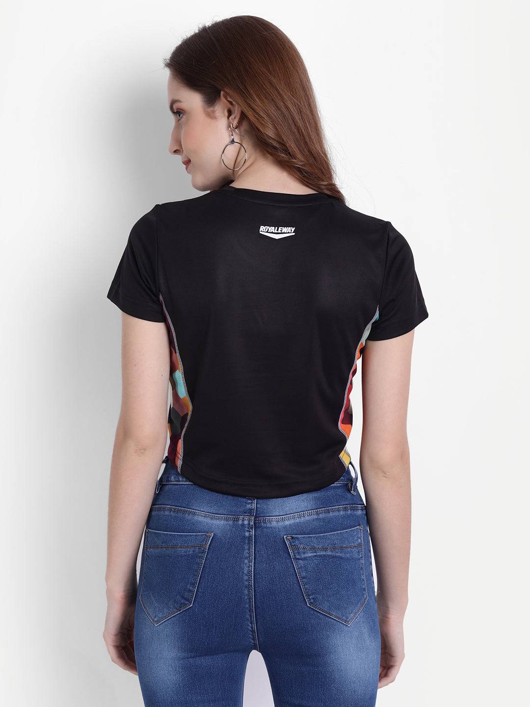 DriDOT Black Long Back Crop Top RWW2046 Long Back Crop Top - royaleway.com