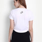 LONG BACK CROP TOP CUTIE WHITE RWW2043