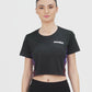 DriDOT LONG BACK CROP TOP BLACK AND STEEL RWW2028