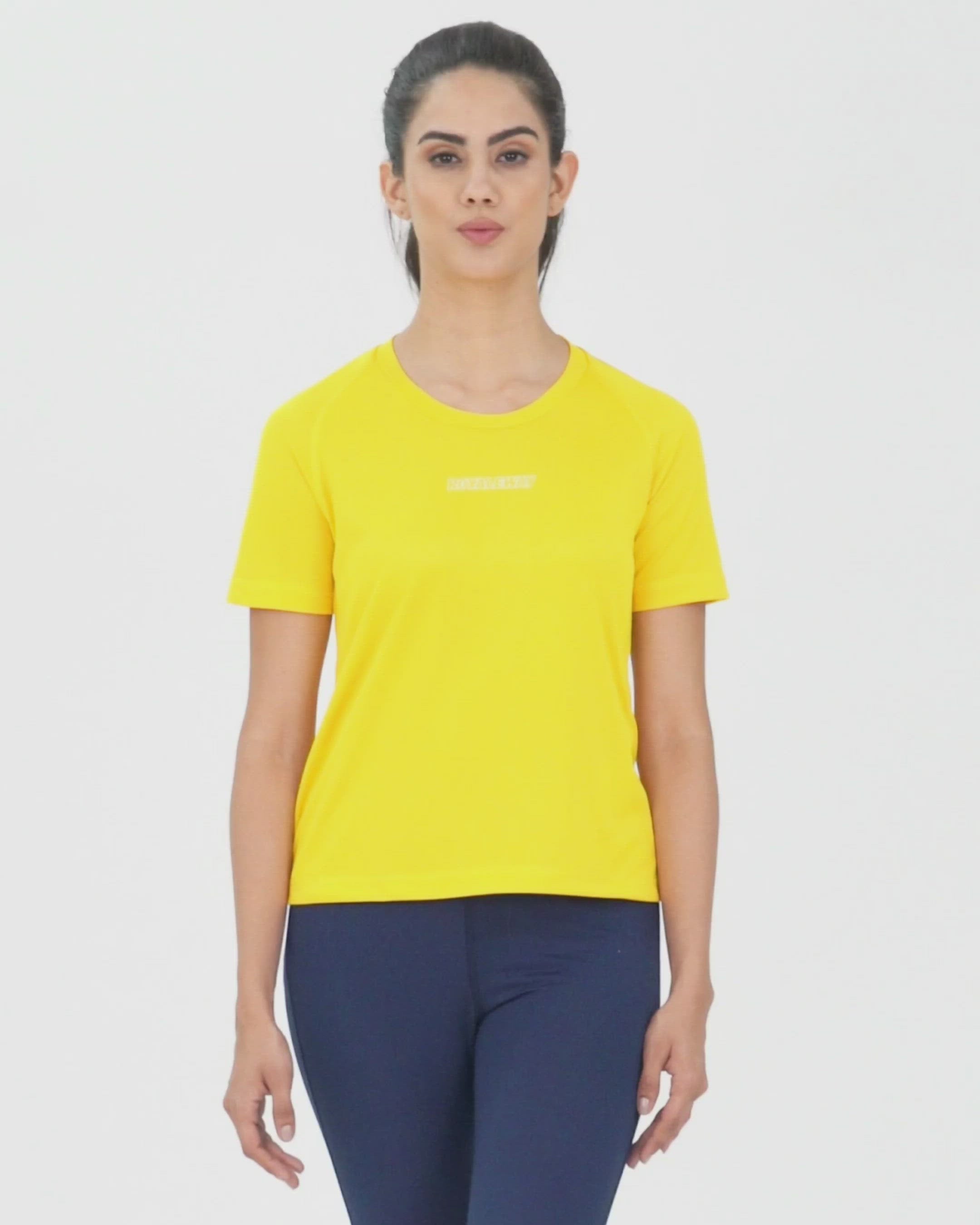 DriDOT Top T Shirt Apparel Women Raglan Golden Yellow RWW2065