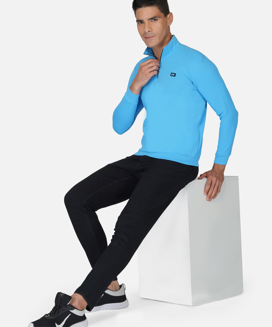 CrossFIT T Blue Half Zipper Jacket RWM6033 Half Zipper Jacket - royaleway.com