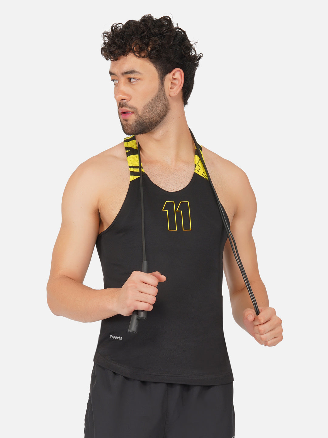 Black & Yellow Gym Sando RWM4024