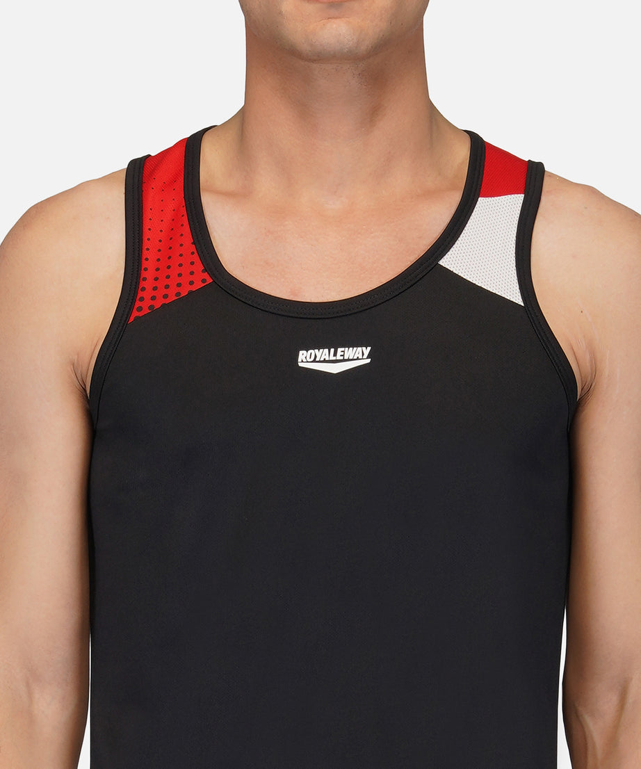 Black & Red Designer Vest RWM4030 DriDOT Vest - royaleway.com