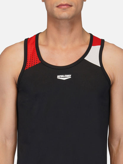 DriDOT Designer Vest Apparel Men Black And Red RWM4030