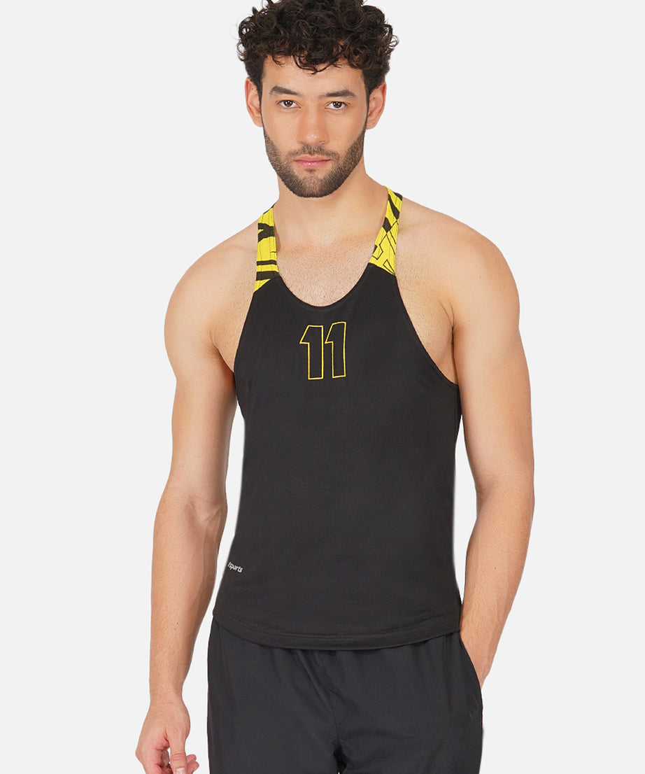 Black & Yellow Gym Sando RWM4024