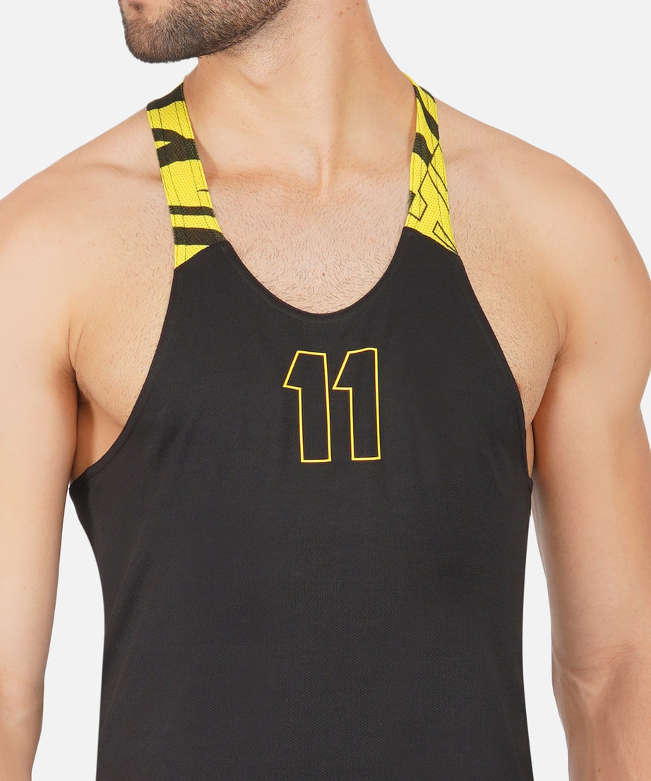 Black & Yellow Gym Sando RWM4024