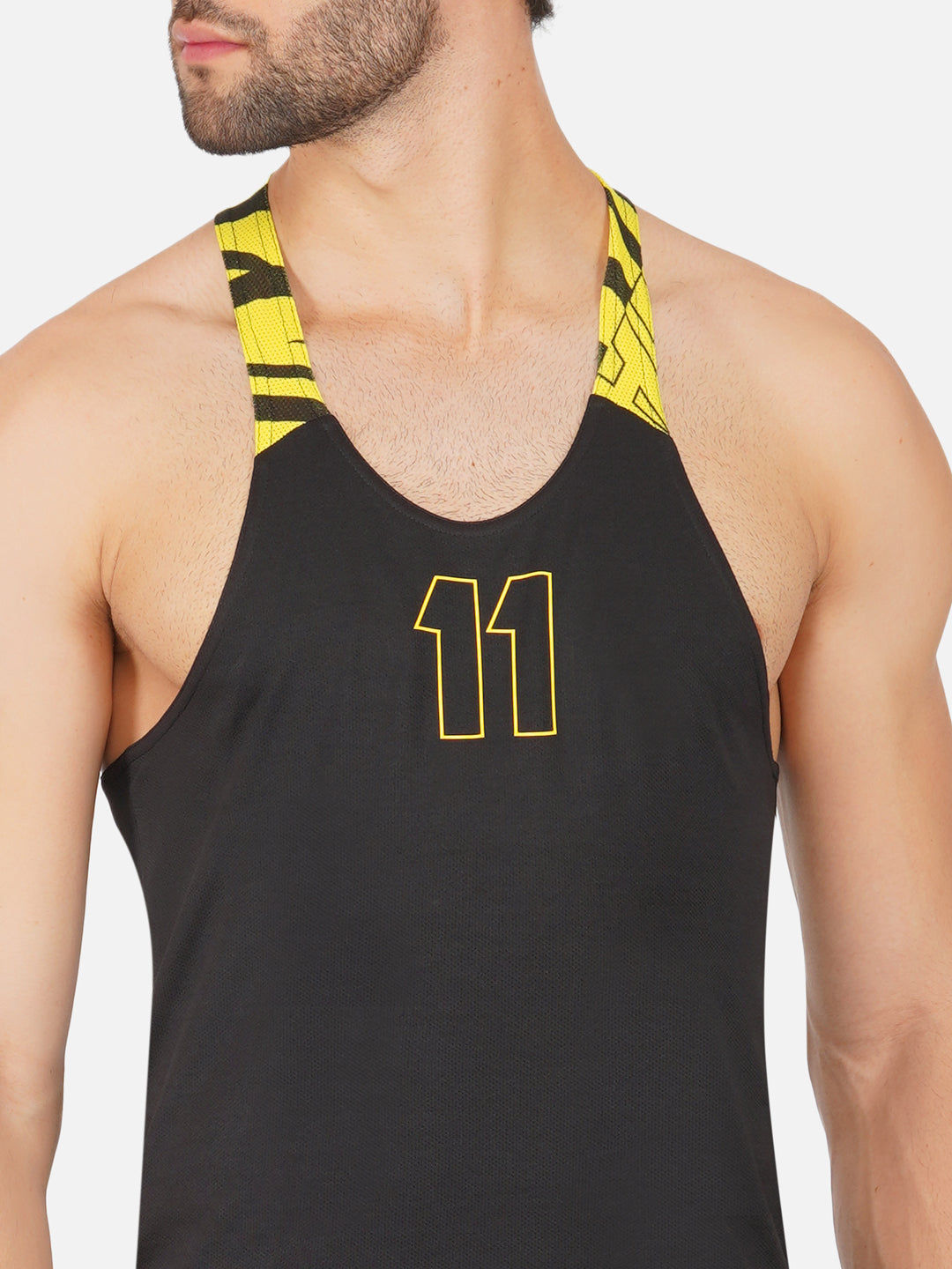 Black & Yellow Gym Sando RWM4024