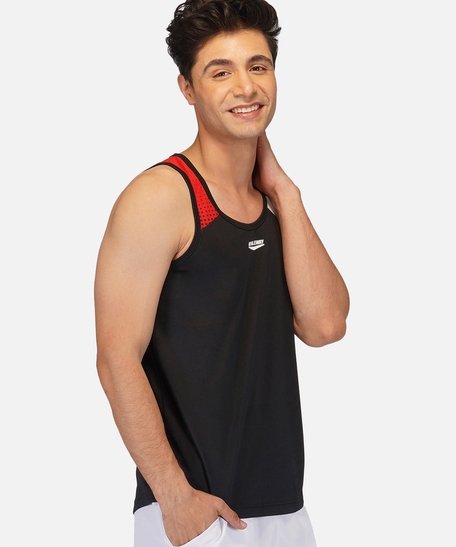 Black & Red Designer Vest RWM4030 DriDOT Vest - royaleway.com