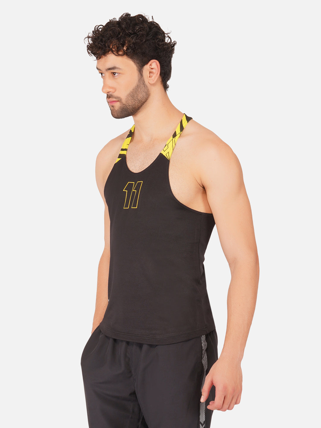 Black & Yellow Gym Sando RWM4024
