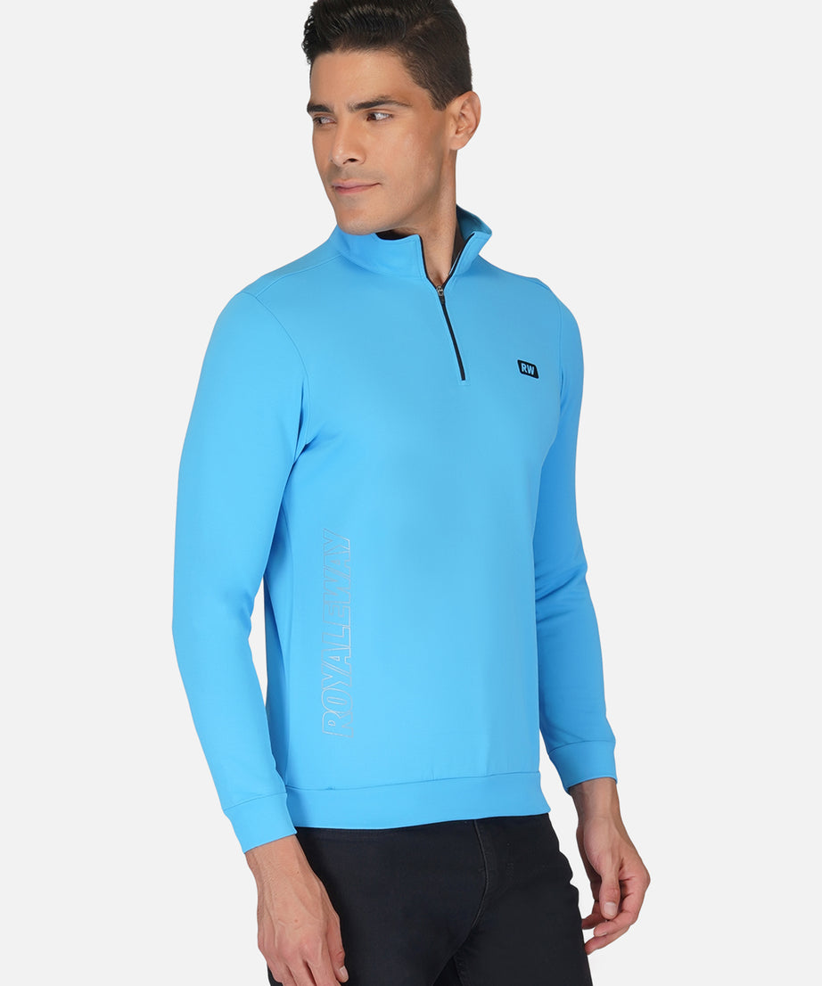 CrossFIT T Blue Half Zipper Jacket RWM6033 Half Zipper Jacket - royaleway.com