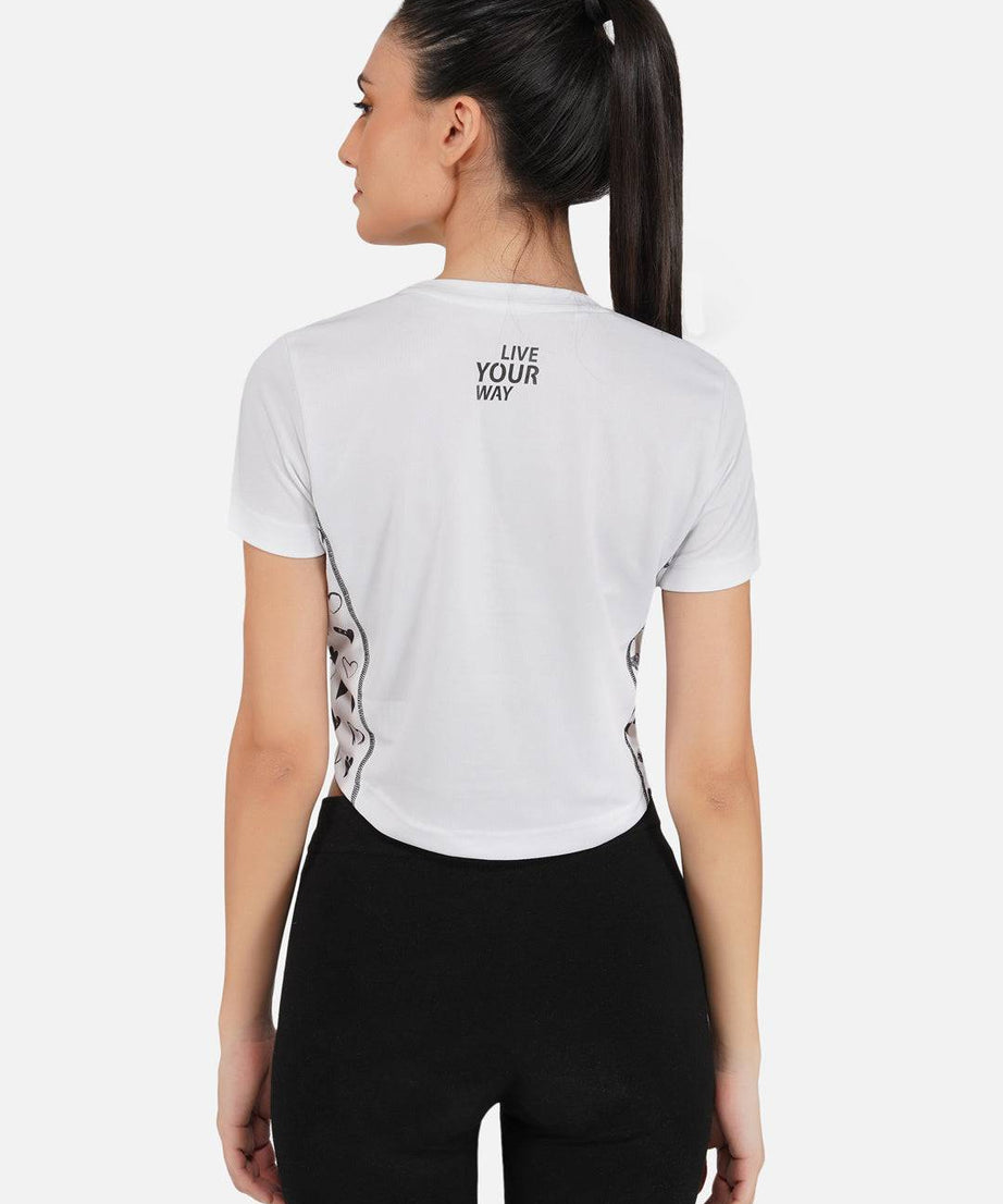 DriDOT White Long Back Crop Top RWW2031 Long Back Crop Top - royaleway.com