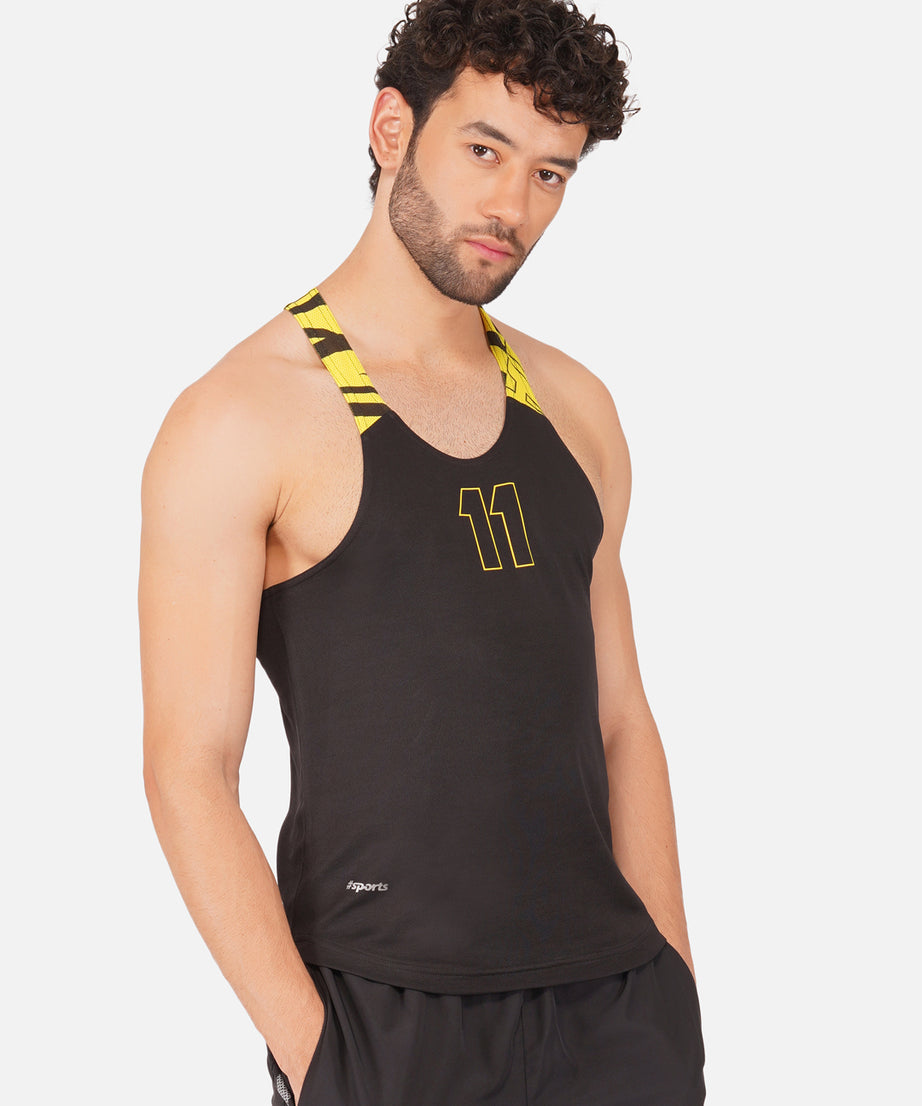 Black & Yellow Gym Sando RWM4024